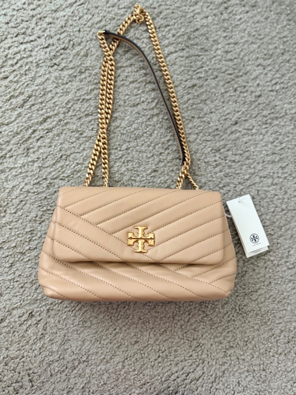 Tory Burch Kira Small Convertible Shoulder Bag Desert Dune Authentic Bag